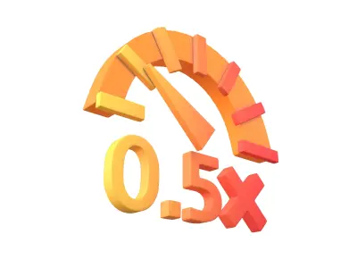 Speed 0 point 5 Symbol v1 003 Low-poly 3D model