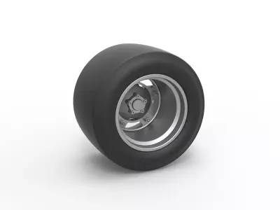 Wheel from Asphalt Modified stock car Scale 1 to 25 3D print model