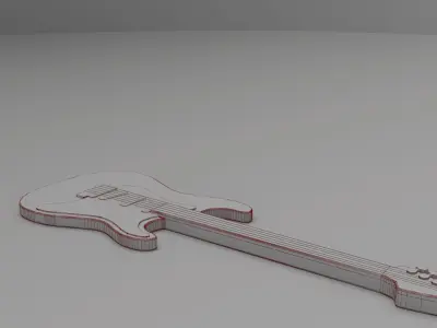 Electric guitar Model for decoration Free 3D model