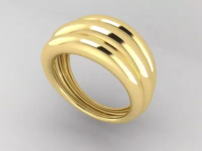 Ring Three  waves  3D print model