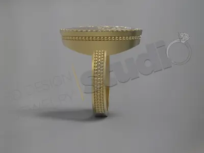 Luxury ring with Minoan prince of Knossos  3D print model
