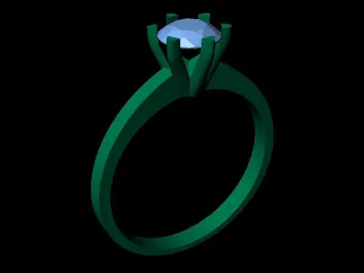 Women Ring 88 Simple Diamond Solitaire Engagement Ring for women Free 3D print model