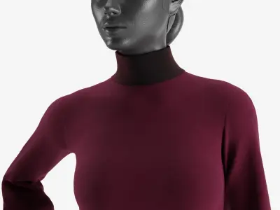 Girl Red Sport Clothes 3D model