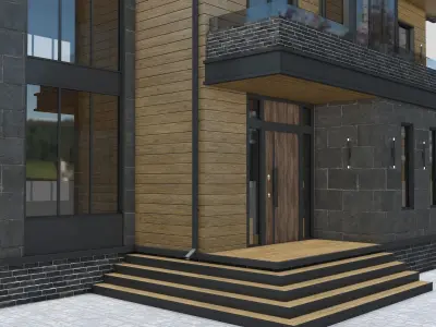 Russia Modern House 3D model