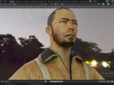 Game-Ready Sci-Fi Engineer Character Low-poly 3D model