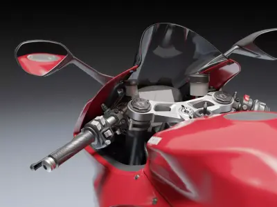 Ducati Panigale V2 2021 Low-poly 3D model