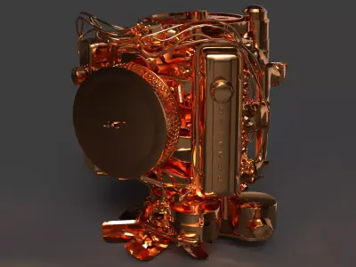 Car Engine Figure  Low-poly 3D model