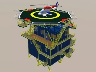 Control building Free 3D model