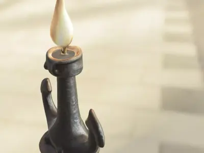 Anchor Candle Holder Low-poly 3D model