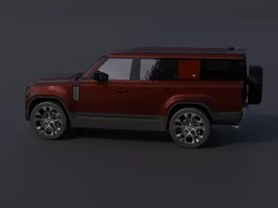 Land Rover Defender 130 Low-poly 3D model