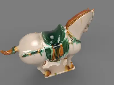 Tang Sancai Ceramic Horse 3D model