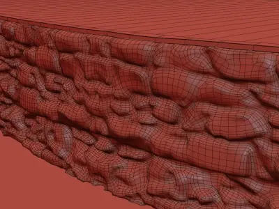 Retaining wall Free 3D model