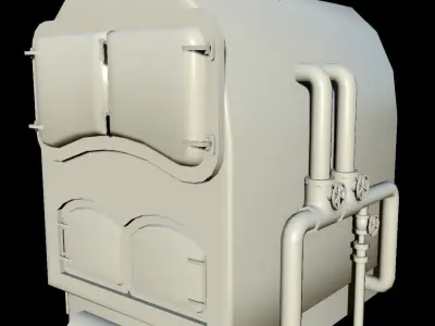 Boiler Furnace Low-poly 3D model