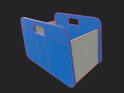 BacUp1Box Blue Low-poly 3D model