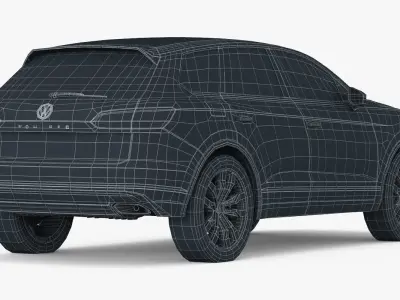 Volksvagen Touareg 2019 Low-poly 3D model