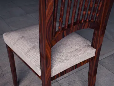 Chair wooden Free 3D model