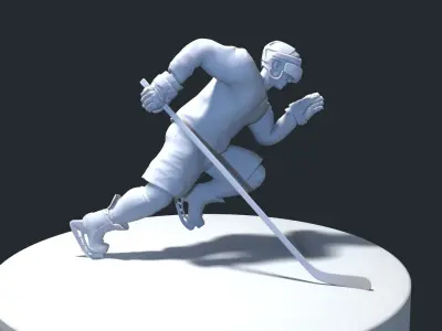 HOCKEY PLAYER POSE 7 MODEL NO TEXTURE 3D print model
