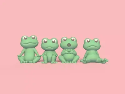Funny Frogs 3D print model