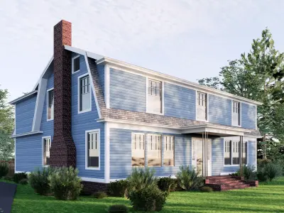 colonial house 3D model