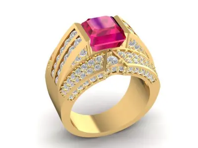 LUXURY DIAMOND RING FOR MEN 3028 3D print model