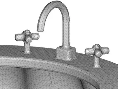 Flower Shape Wash Basin 3D print model