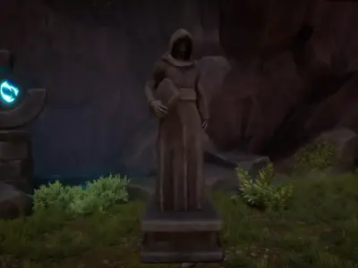 Robed Statue Low-poly 3D model