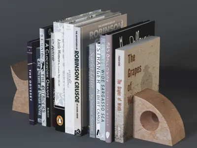 Book Set 01 3D model