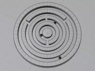 Wooden Labyrinth Puzzle 3D model