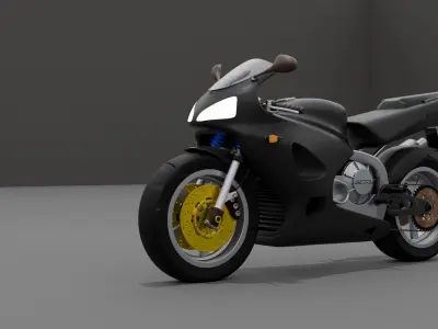 Stylized Motorbike Free 3D model