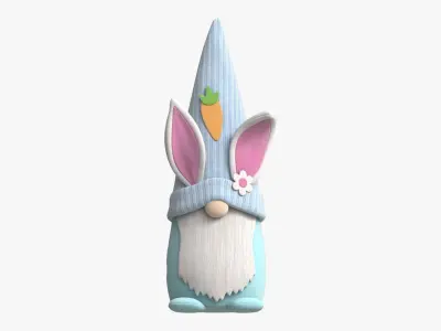 Easter Plush Doll Gnome 3D model