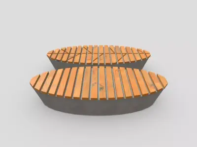 Eliptic Bench Free low-poly 3D model