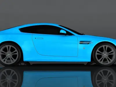 Aston Martin V12 Vantage Low-poly 3D model