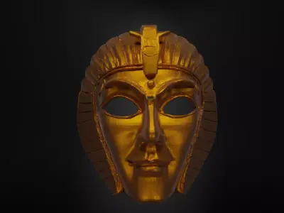 Eqyptian Pharaoh Face Mask - Egyptian Pyramids Mummy Mask 3D print model