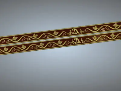 church  carved wood  frame  3D model