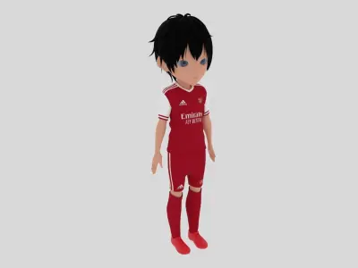 Arsenal Soccer Player Low-poly 3D model