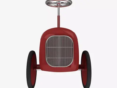 Retro Toy Car Low-poly 3D model