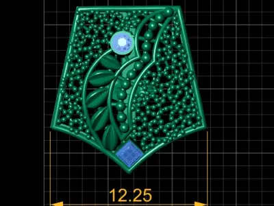 ANTIQUE LUXURY NECKLACE SET 3D PRINTABLE MODEL 3D print model