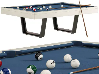 Presentation du billard Low-poly 3D model