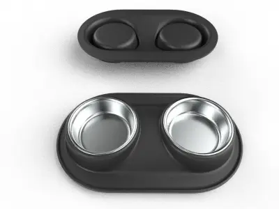 Pet Bowl M12 - with STL Low-poly 3D model