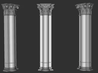Corinthian capital 3D model
