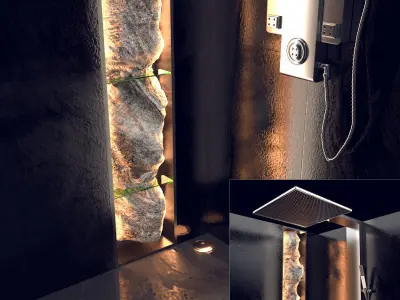 LIBRA shower cubicle 1200x800x2000 3D model