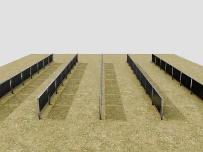 Solar Panel Wall Type-2 3D model