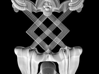 3d model stl wall molding plinth decor for CNC router 3D print model