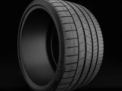 Realistic Tires Pirelli P ZERO PZ4 Realworld Size 3D Model 3D model