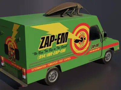 The Bug van Low-poly 3D model