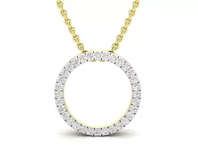 AV 636 Diamond Open Circle Pendant 3D print model