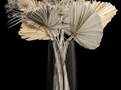 Bouquet Of Dry Palm Leaves And Hogweed 240 3D model