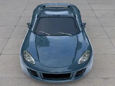 Porsche Carrera GT 2018 Low-poly 3D model