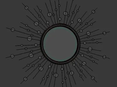 classic console table and decorative mirror 3D model