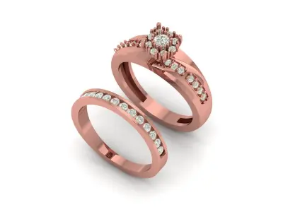 Band couple Ring  3D print model